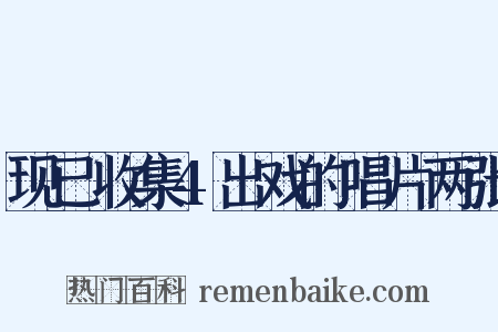 现已收集4出戏的唱片两张是什么意思的图片